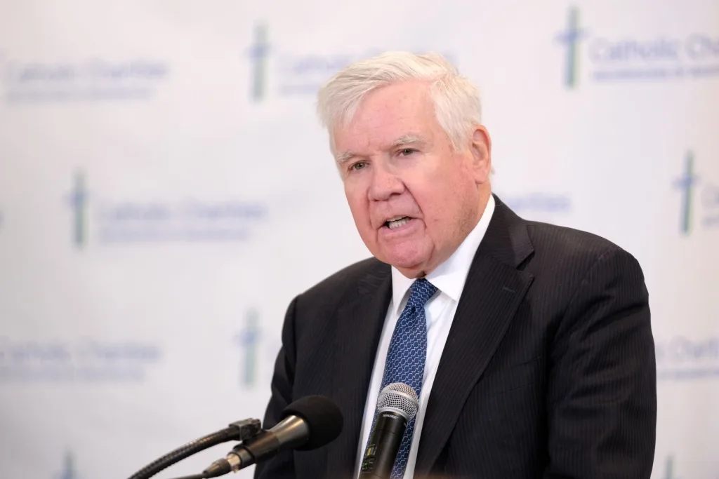 Bill Conway providing remarks at the Conway Education Center Dedication.